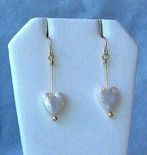 Load image into Gallery viewer, Valentine Cream Freshwater Heart Coin Pearl and 14K Gf Drop/Dangle Earrings 6503 - PremiumBead Alternate Image 2