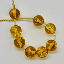 Load image into Gallery viewer, Amber Round Beads | 6 1/2 mm | Yellow | 8 Beads |