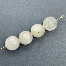 Load image into Gallery viewer, Chatoyant Light Seafoam Green Faceted Kunzite Beads | 9mm | 4 Beads |