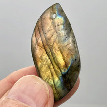 Load image into Gallery viewer, Labradorite Spectrolite Free Form Pendant Bead | 40x20x7mm | Golden Blue |