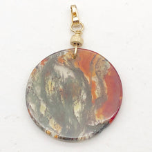 Load image into Gallery viewer, Limbcast Round 14K Gold Filled Pendant | 1.5" Long | Green Clear Orange |