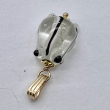 Load image into Gallery viewer, Lampwork Glass 14K Gold Filled Frog | 1" Long | Clear | 1 Pendant |