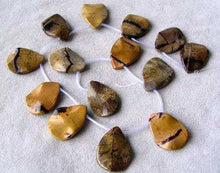 Load image into Gallery viewer, 1 Artistic Dendritic Jasper Wavy Briolette Bead 006710B - PremiumBead Primary Image 1