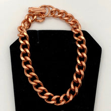 Load image into Gallery viewer, Copper Bracelet. 8 inch curb link 7x4mm