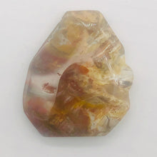 Load image into Gallery viewer, Fossilized Wood Irregular Flat Briolette | 45x38x7mm | Brown/White | 1 Pendant Bead