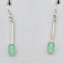 Load image into Gallery viewer, Unique Gem Quality Chrysoprase & Sterling Silver Earrings | 1 1/2 inch long | - PremiumBead Primary Image 1