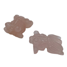 Load image into Gallery viewer, Swim 2 Carved Rose Quartz Goldfish Beads | 20x14x8mm | Pink