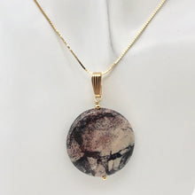 Load image into Gallery viewer, Porcelain Jasper 30mm Disc and 14K Gold Filled Pendant 510602H - PremiumBead Alternate Image 7