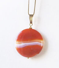Load image into Gallery viewer, Made in USA Orange-Red Carnelian 14Kgf Pendant 505677M - PremiumBead Alternate Image 3