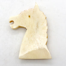 Load image into Gallery viewer, Waterbuffalo Bone Carousel Horse| 50.5x34x5.5mm| Cream/Red/Yellow/Green| 1 Bead| - PremiumBead Alternate Image 4