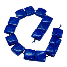Load image into Gallery viewer, Lapis Lazuli Square Beads | 13x13x5mm | Blue Silver | 15 Bead Half Strand |