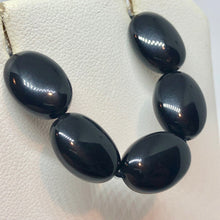 Load image into Gallery viewer, AAA Black Obsidian with Some Rainbow Oval Beads 3044 - PremiumBead Alternate Image 2