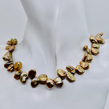 Load image into Gallery viewer, Bubble Champagne Rose Petal Keishi 12.5x7x6mm to 7x7x5mm Pearl Strand 108890