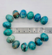 Load image into Gallery viewer, Two Beads of Chrysocolla 17x14mm Roundel Beads 9651