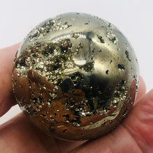 Load image into Gallery viewer, Pyrite Scry Crystal Round | Golden | 1 Sphere | | 45mm | 219g |