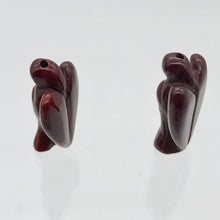 Load image into Gallery viewer, 2 Hand Carved Brecciated Jasper Guardian Angels | 22x14x8mm | Red - PremiumBead Alternate Image 8