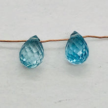 Load image into Gallery viewer, Blue Zircon Rare Natural Faceted Briolette Beads | 6x4 mm | 2 Beads |
