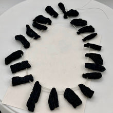 Load image into Gallery viewer, Princess of The Universe! Tektite Bead Strand| 26x9x8mm to 39x12x5mm| 21 Beads |