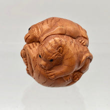 Load image into Gallery viewer, Carved & Signed Tiger Sphere Boxwood Netsuke - PremiumBead Alternate Image 10