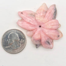 Load image into Gallery viewer, CHIPPED Carved Pink Peruvian Opal Flower Semi Precious Stone Bead | 51cts | - PremiumBead Alternate Image 3