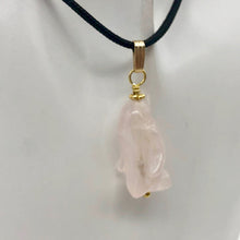 Load image into Gallery viewer, Darling! Rose Quartz Penguin 14K Gold Filled Pendant 509273RQG - PremiumBead Alternate Image 6