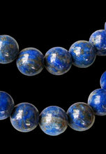 Load image into Gallery viewer, 5 Natural, Untreated Lapis 12mm Round Beads 10417