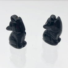 Load image into Gallery viewer, Howling New Moon Carved ObsidianWolf/Coyote Figurine - PremiumBead Alternate Image 10