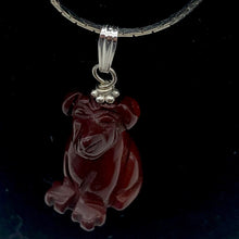Load image into Gallery viewer, Red Jasper Dog Pendant | Semi Precious Stone Jewelry | Sterling Silver |