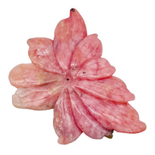 Load image into Gallery viewer, 140ct Peruvian Opal Flower Pendant Bead | 85x70x5 | Pink Black | 1 Bead |