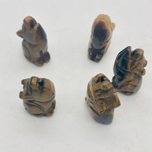 Load image into Gallery viewer, Howling New Moon 2 Carved Tiger&#39;s Eye Wolf Coyote Beads | 21x11x8mm | Golden Brown - PremiumBead Alternate Image 7
