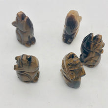 Load image into Gallery viewer, Howling New Moon 2 Carved Tiger's Eye Wolf Coyote Beads | 21x11x8mm | Golden Brown - PremiumBead Alternate Image 7