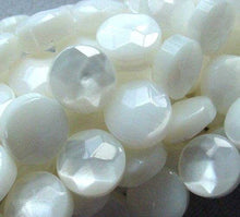 Load image into Gallery viewer, Mississippi Ebony (White) Shell 8x4mm Coin Bead Strand - PremiumBead Alternate Image 3