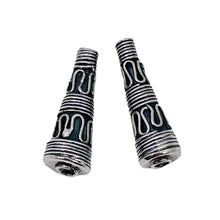 Load image into Gallery viewer, Classic Cone Shaped Bali Beads | 20.5x6.5x3mm | Silver | 2 Beads |