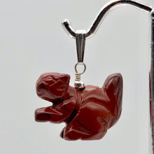 Load image into Gallery viewer, Jasper Squirrel Pendant Necklace| Semi Precious Stone Jewelry | Sterling Silver|