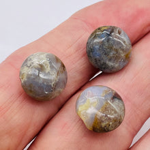 Load image into Gallery viewer, 3 Natural Crazy Lace Pietersite 14x7mm Coin Beads 9683