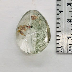 Lodalite Quartz Oval Pendant Bead | 26x20x15 mm | Clear Included | 1 Bead |