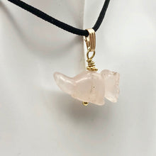 Load image into Gallery viewer, Rose Quartz Triceratops Pendant Necklace|SemiPrecious Stone Jewelry|14K Pendant | 22x12x7.5mm (Triceratops), 5.5mm (Bail Opening), 1" (Long) | Pink - PremiumBead Alternate Image 4