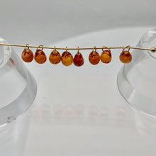 Load image into Gallery viewer, Natural .56cts Padparadcha Sapphire 18K Briolette Bead Pendant | 4x3mm | 1 |