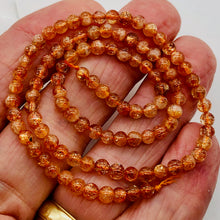 Load image into Gallery viewer, Sunstone Strand Round Beads | 4 mm | Orange | 98 Beads |