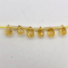 Load image into Gallery viewer, 6 Sparkling Warm Citrine Faceted Briolette Beads 004862 - PremiumBead Alternate Image 9