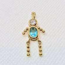 Load image into Gallery viewer, March! Crystal Kid Boy 22K Vermeil Pendant 9926Cb - PremiumBead Alternate Image 3