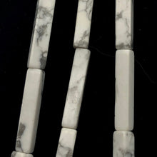 Load image into Gallery viewer, White and Grey Howlite 20x4x4mm Rectangular Bead Strand - PremiumBead Alternate Image 6
