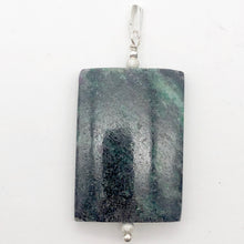 Load image into Gallery viewer, Sparkling Ruby Fuschite Sterling Silver Rectangle Pendant | 35x25mm |