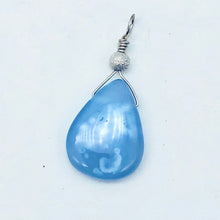 Load image into Gallery viewer, Blue Chalcedony Designer Sterling Silver Pendant | 19x15x5mm | 1 1/4" Long |