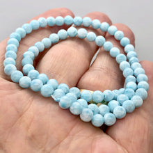 Load image into Gallery viewer, Natural Hemimorphite Round Beads Half Strand | 5mm | Blue | 38 Bead(s)