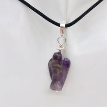 Load image into Gallery viewer, On the Wings of Angels Amethyst Sterling Silver 1.5" Long Pendant 509284AMS - PremiumBead Alternate Image 4