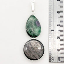 Load image into Gallery viewer, Rare Ruby Fuchsite Hypersthene Teardrop Sterling Silver Pendant | 1 3/4" Long |