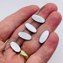 Load image into Gallery viewer, 5 Tahitian Mother of Pearl Shell 18x8mm Oval Drop Beads 4342