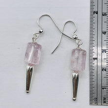 Load image into Gallery viewer, Kunzite Crystals Sterling Silver Dangle Earrings | 1 3/4" Long | Pink | 1 Pair |