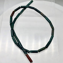 Load image into Gallery viewer, Divine Bloodstone Agate Tube Bead Strand 109547